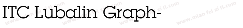 ITC Lubalin Graph字体转换